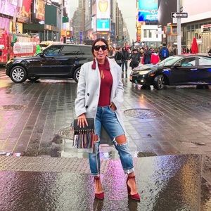 MinkPink Burgundy Velvet Long Sleeve Bodysuit